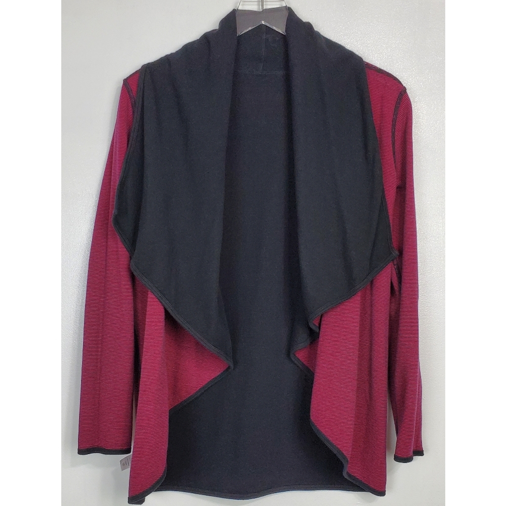 Talbots Size Xs Two Sides Solid Stripe Open Front… - image 8